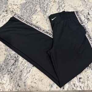 Nike Pro Tear Away Pants Mid Rise Loose Fit Adaptive Accessible Black Medium EUC